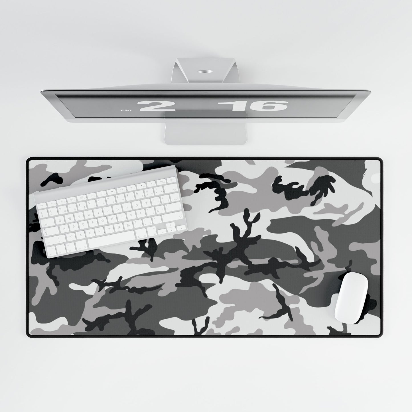 M81 Urban Camo Desk Mat Rectangular Mouse Pad Gray Camouflage