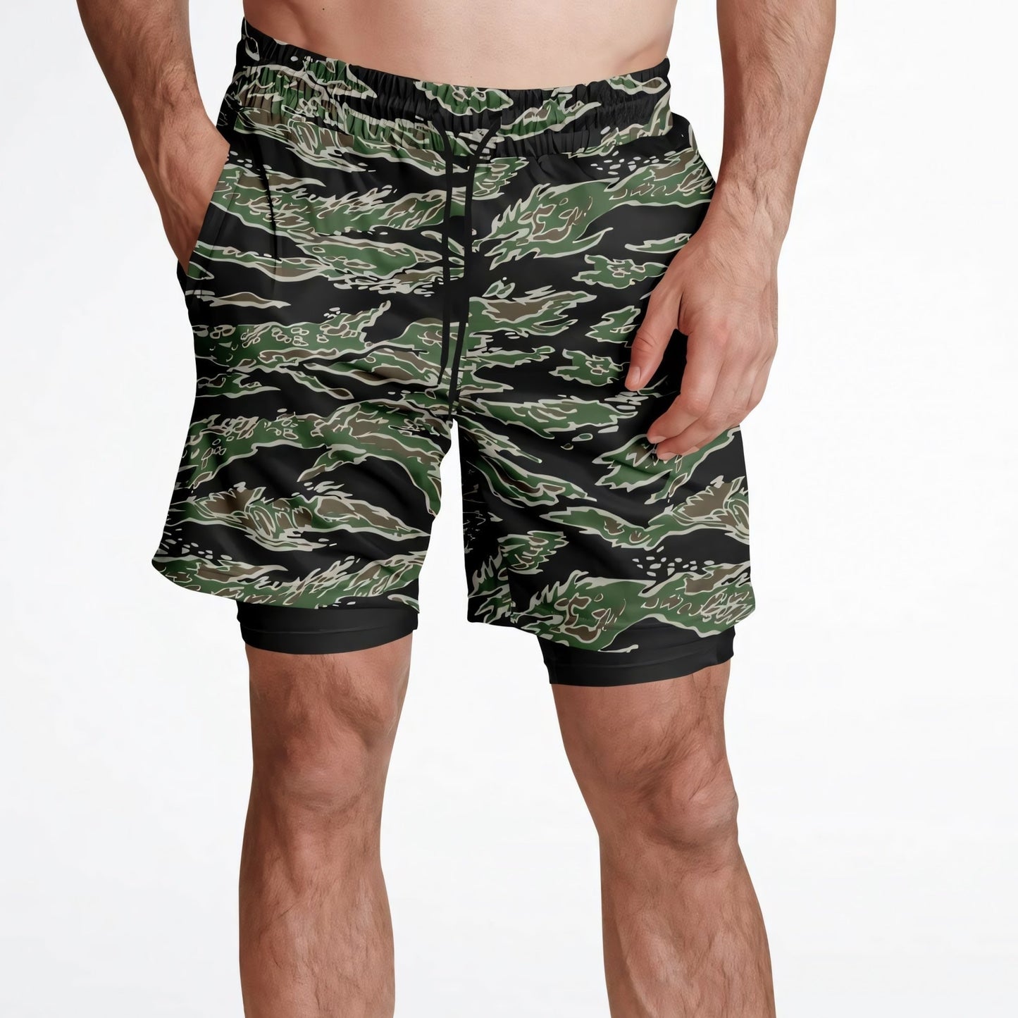 Tiger Stripe LLS Camo Lined Shorts 7" _ Concealing Coloration