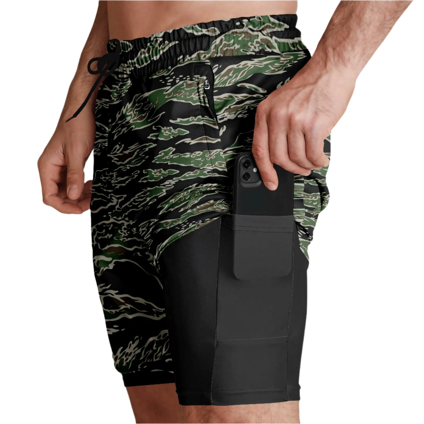 Tiger Stripe LLS Camo Lined Shorts 7" _ Concealing Coloration