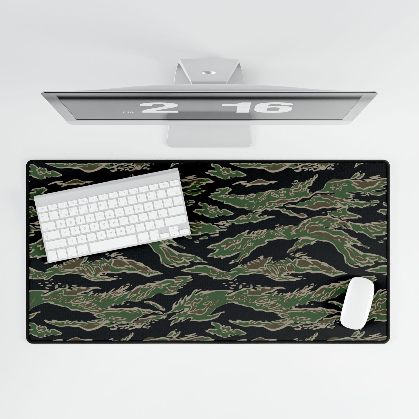 Tiger Stripe Lls Camo Desk Mat Black Mousepad Green Brown Tiger