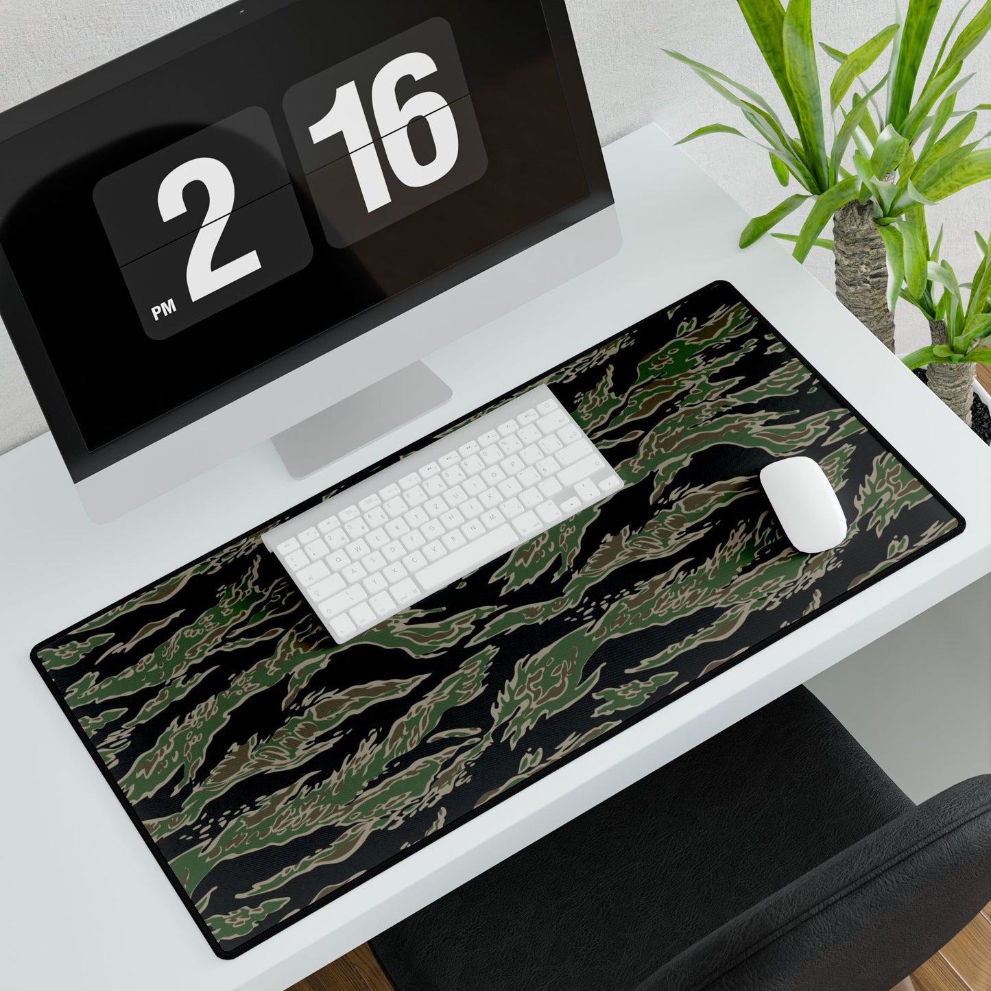 Tiger Stripe Lls Camo Desk Mat Wide Desk Mat Dark Green