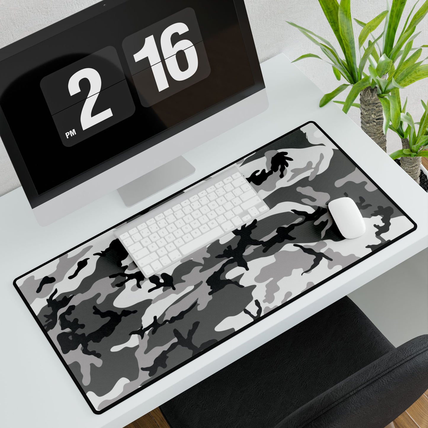 M81 Urban Camo Desk Mat Gray Camouflage Pattern Desk Mat