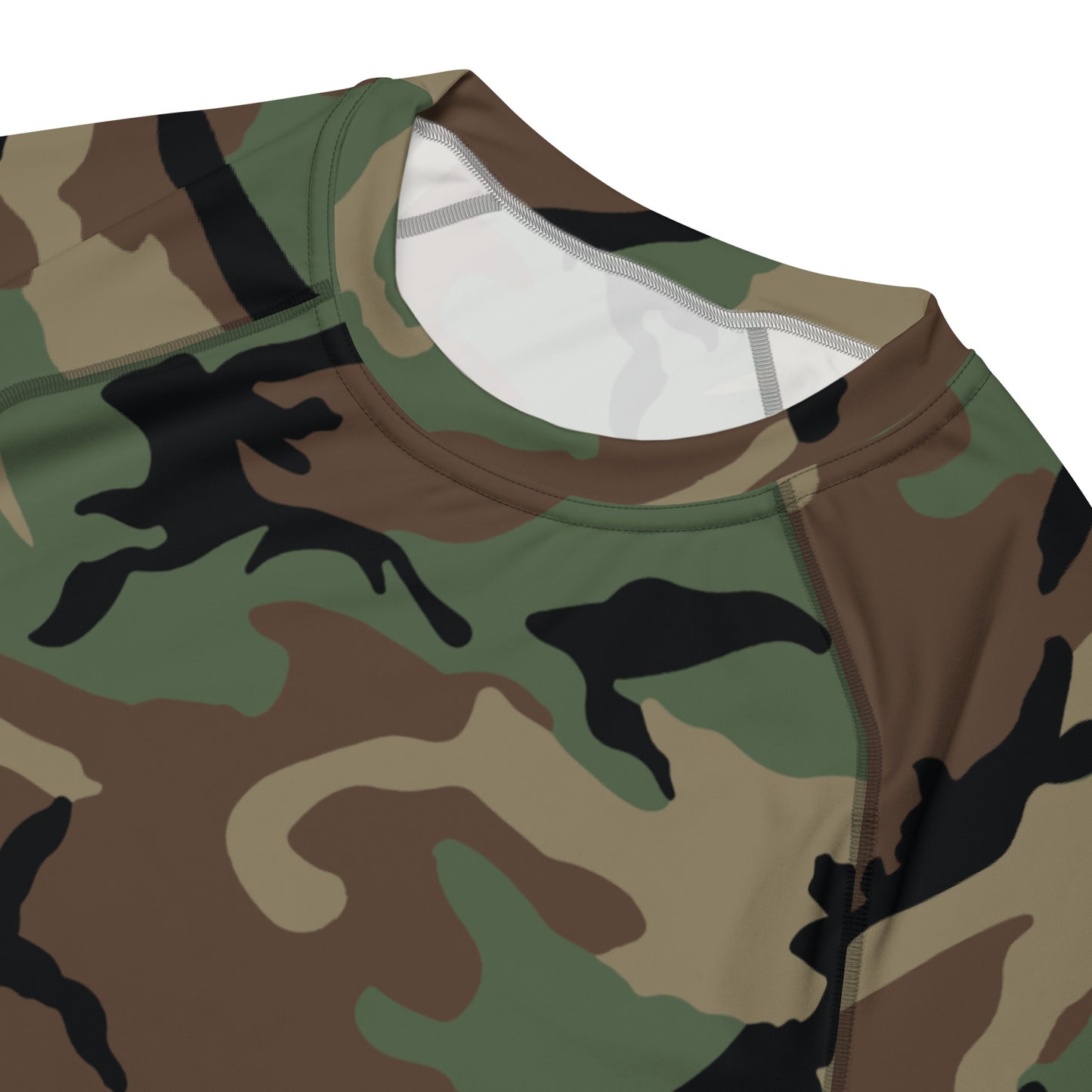M81 Woodland Camo SS Rash Guard _ Concealing Coloration