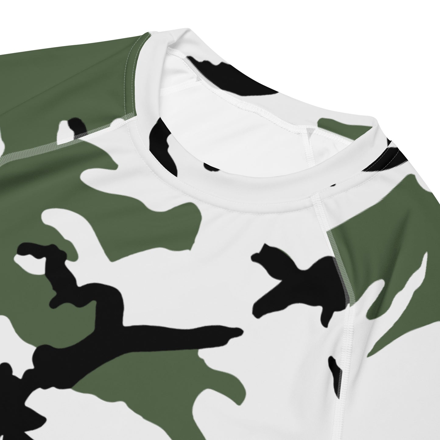 Three-Color Snow Camo SS Rash Guard _ Concealing Coloration