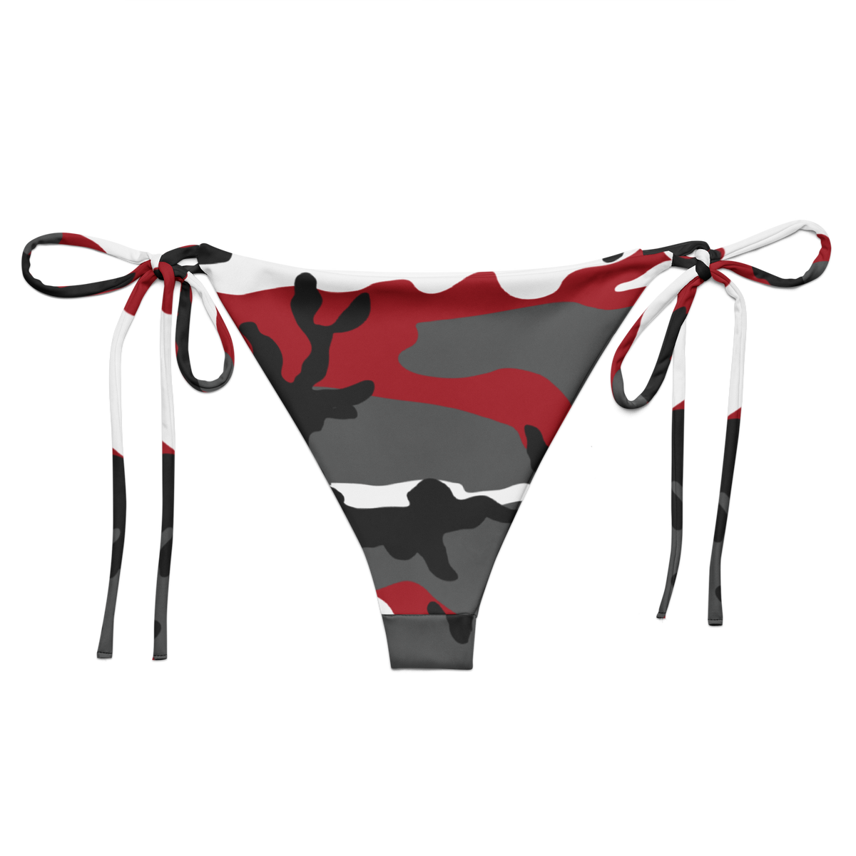 Red Urban Camo String Bikini Bottom