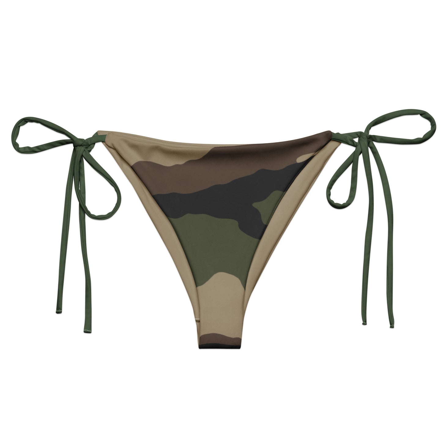 Centre-Europe Camo String Bikini Bottom - flat / detail