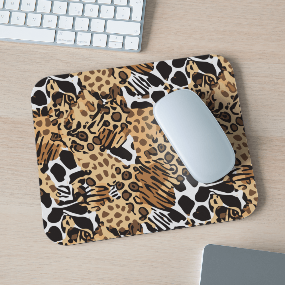 Animals Camo Mouse Pad Rectangular Mouse Pad Brown Black