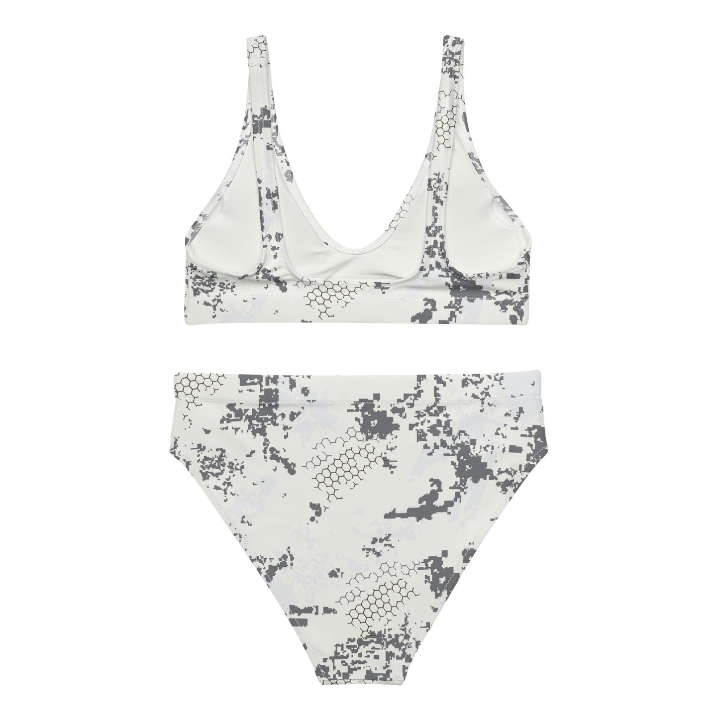 BlindTech Snow Camo High-Waisted Bikini Set - Concealing Coloration
