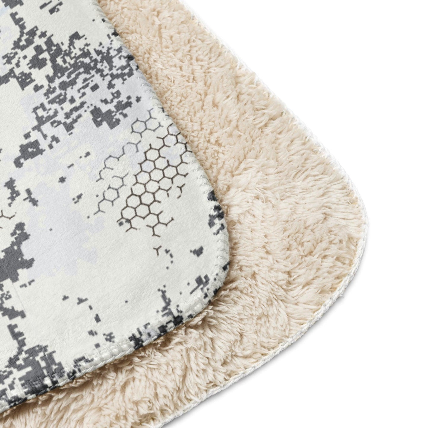 BlindTech Snow Camo Sherpa Blanket 60” × 80” - Concealing Coloration