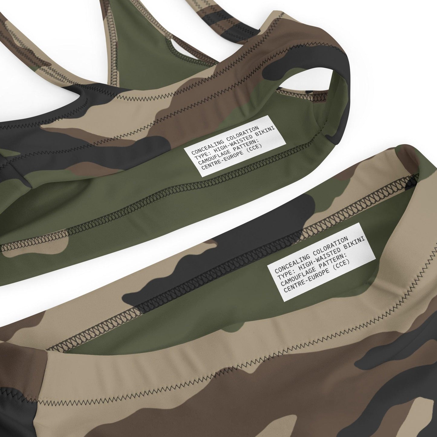 Centre-Europe Camo High-Waisted Bikini Set _ Concealing Coloration.