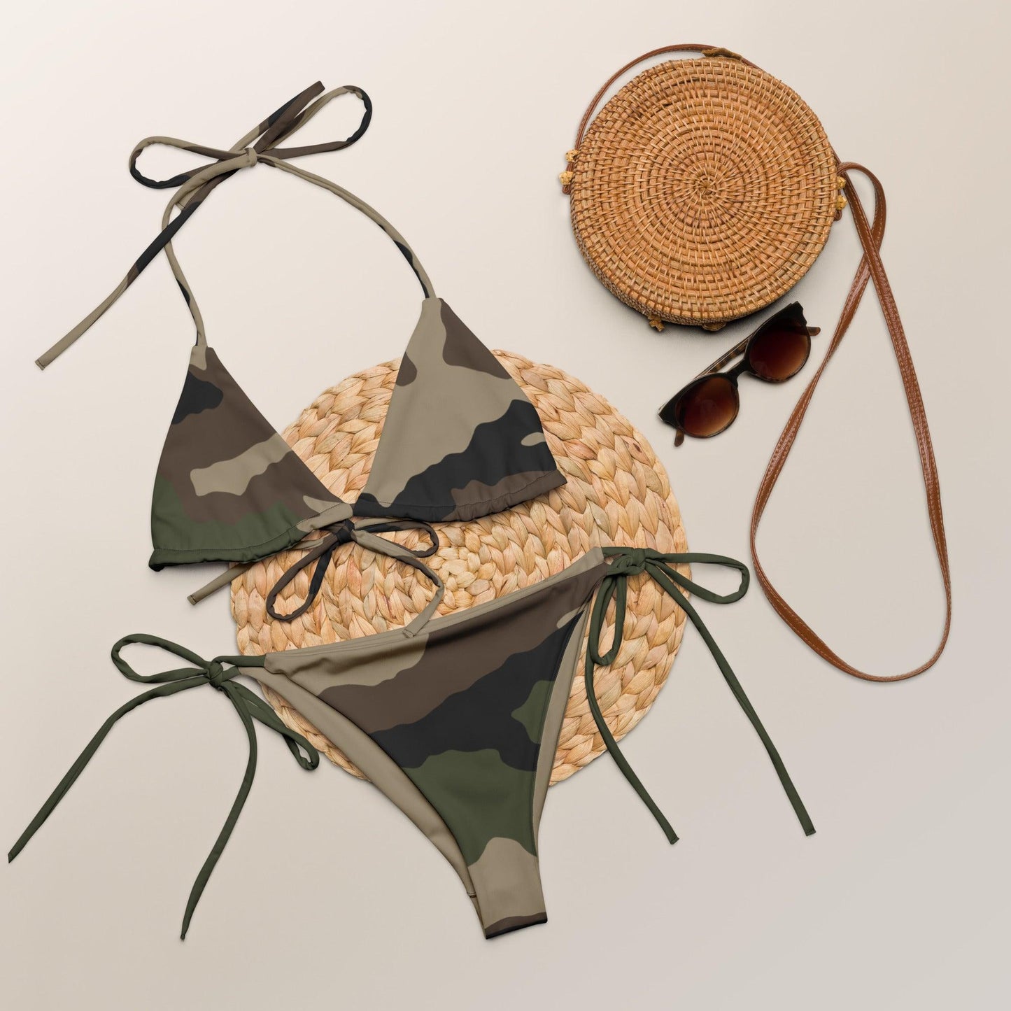 Centre-Europe Camo String Bikini Set - Concealing Coloration