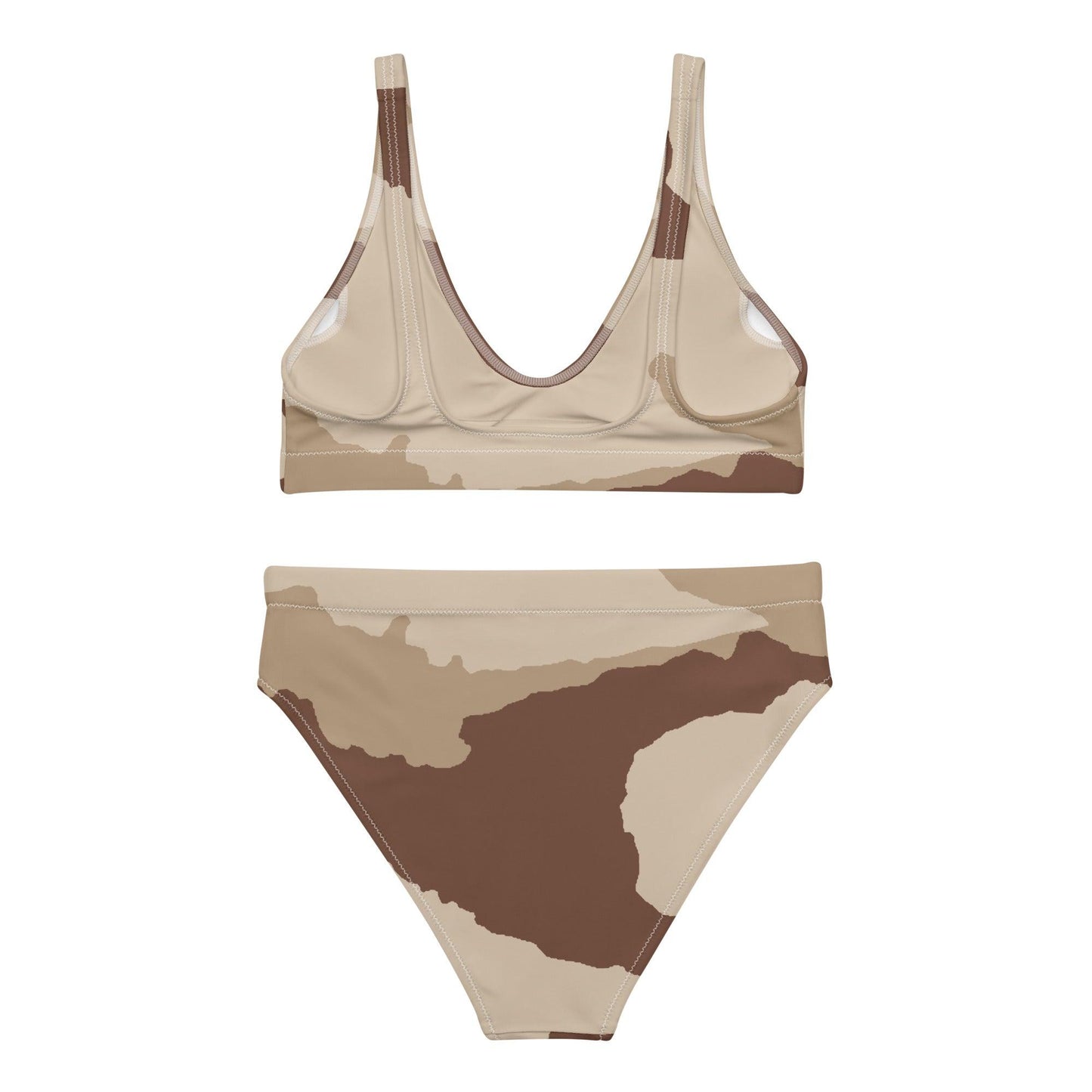Daguet Desert Camo High-Waisted Bikini Set _ Concealing Coloration