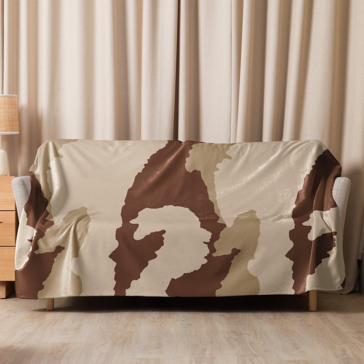 Daguet Desert Camo Sherpa Blanket 60” × 80” - Concealing Coloration