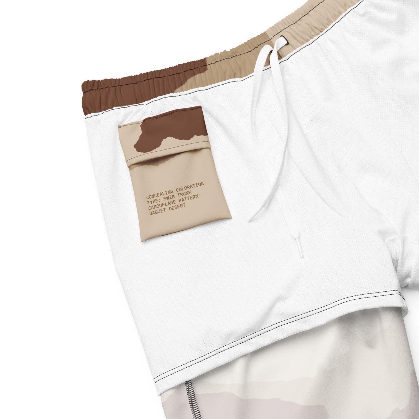 Daguet Desert Camo Swim Trunks _ Concealing Coloration