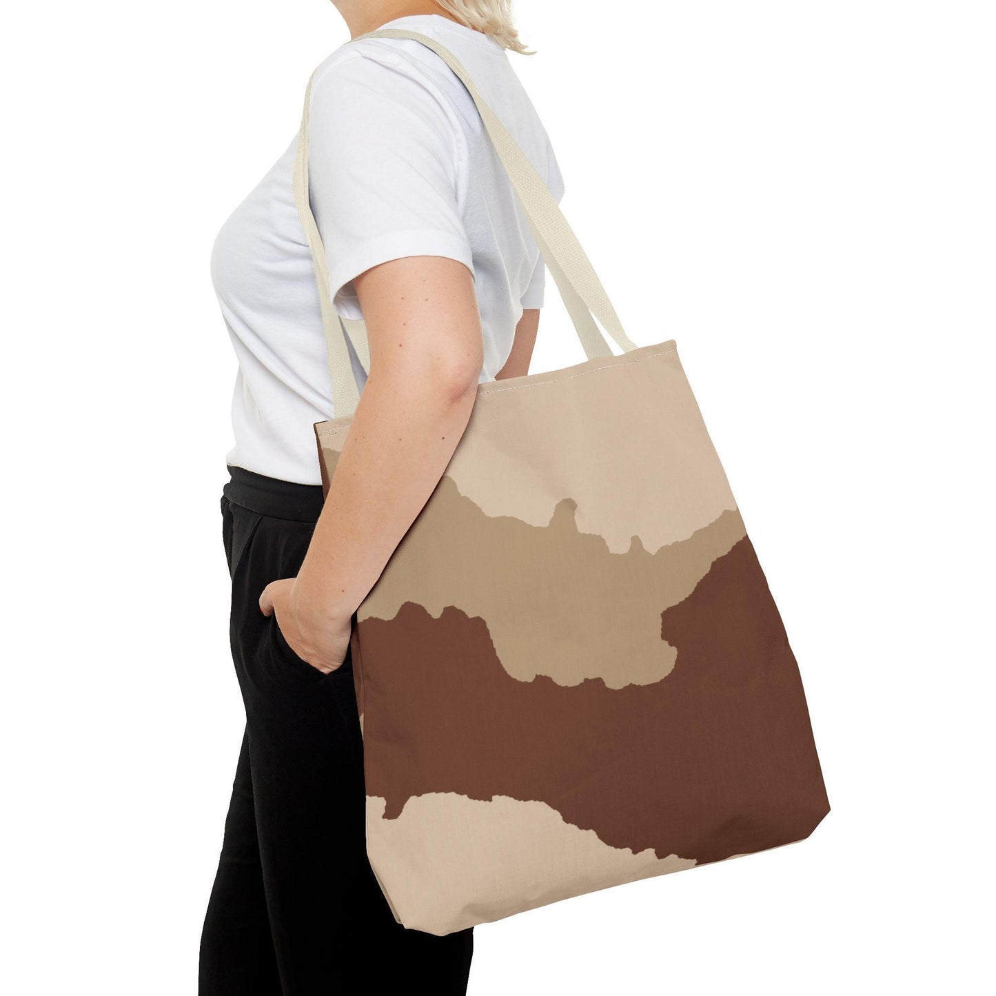 Daguet Desert Camo Vertical Tote Bag - Concealing Coloration