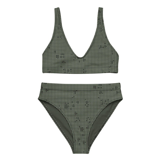 Desert Night Camo High-Waisted Bikini Set - Concealing Coloration