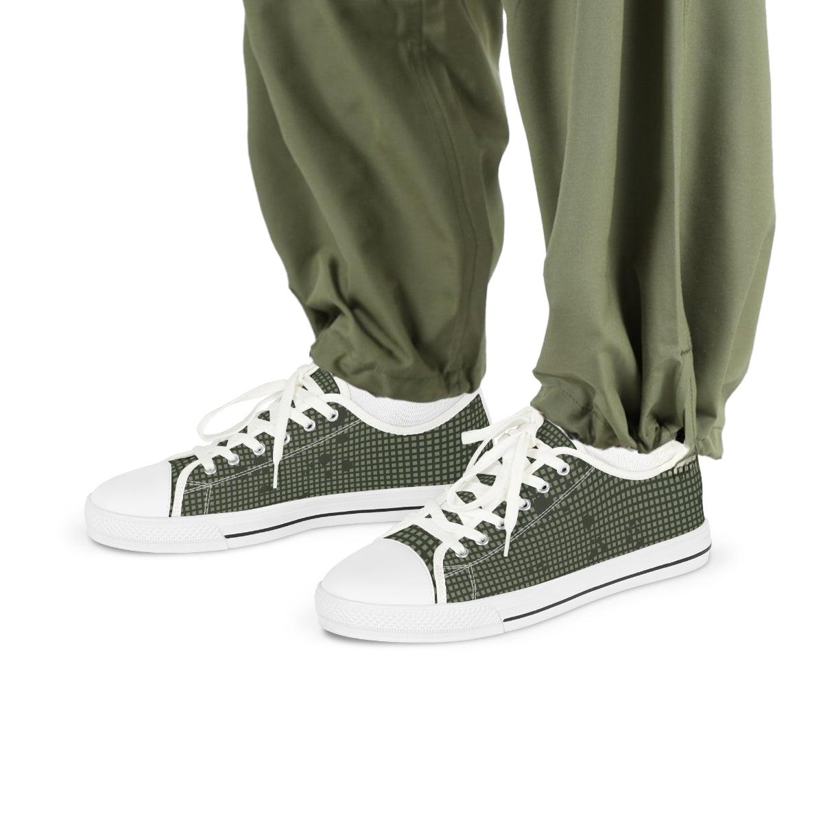 Desert Night Camo Men's Low Top Sneakers - Concealing Coloration