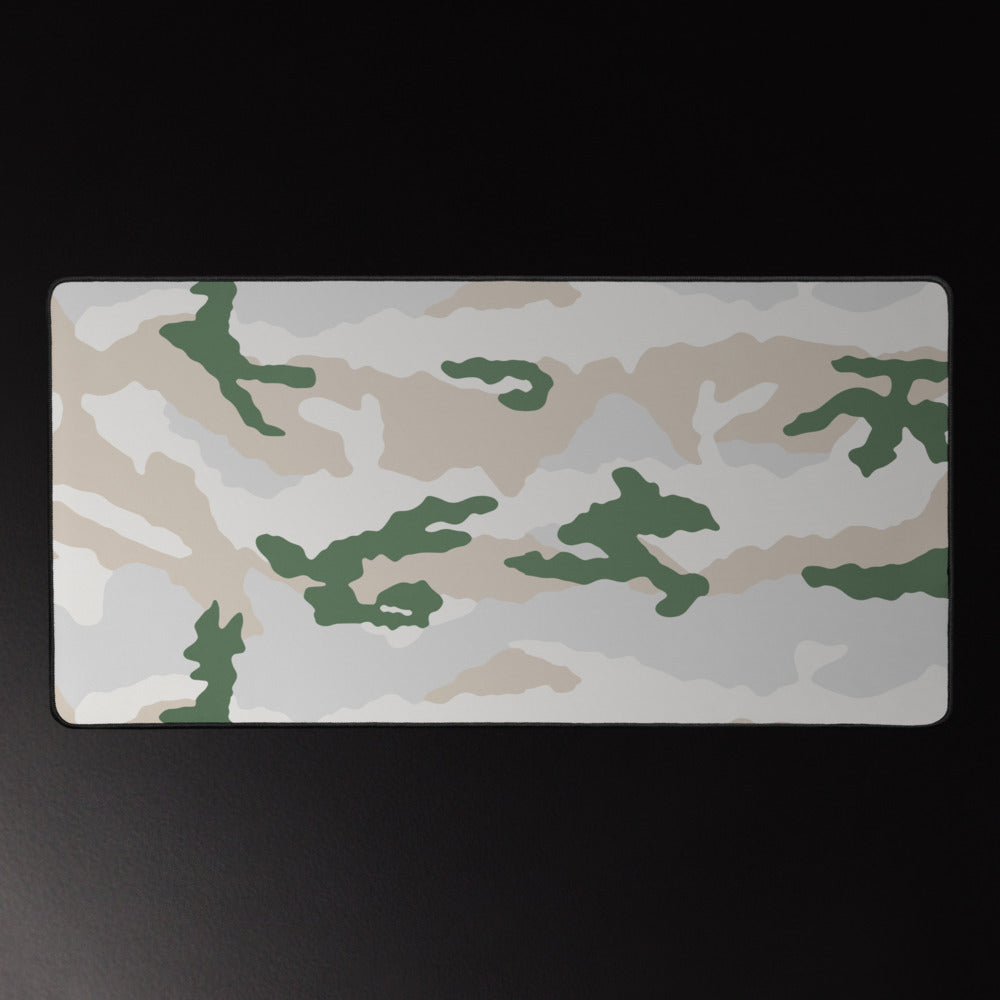 Tundra Alpine Camouflage Desk Mat Camouflage Patterned Mouse Pad Shades White