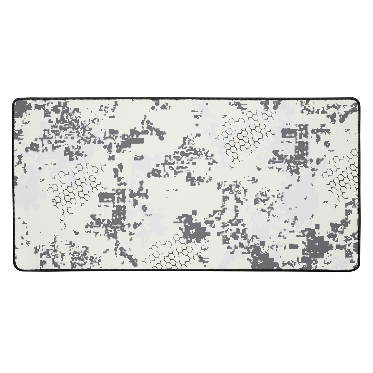 Blindtech Snow Camo Desk Mat White Grey Camouflage Mouse Pad