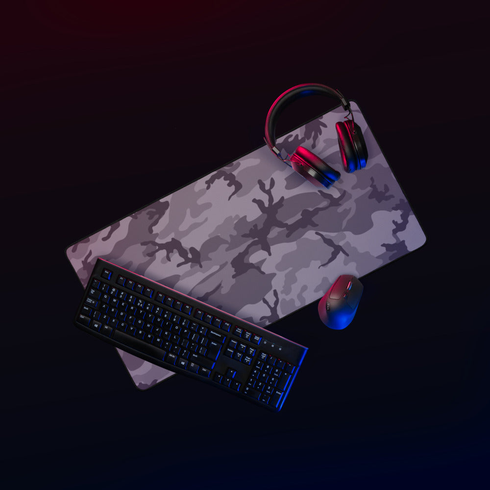 M81 Urban Camo Desk Mat (grey Dominant) Setup Keyboard Mouse Headphones Camouflage
