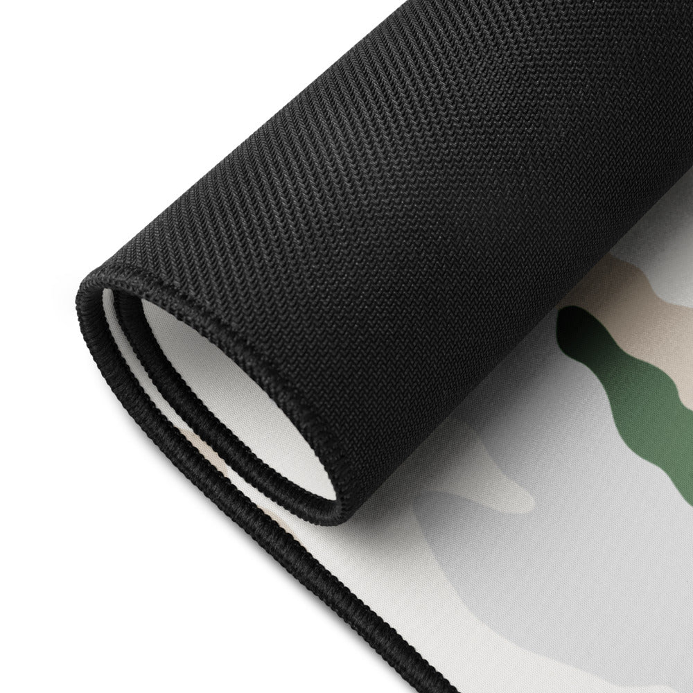Tundra Alpine Camouflage Desk Mat Rolled Up Mouse Pad Black Anti Slip