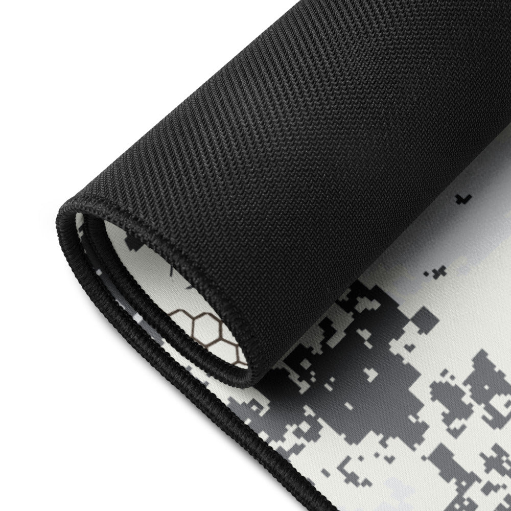 Blindtech Snow Camo Desk Mat Black White Digital Camouflage Mouse