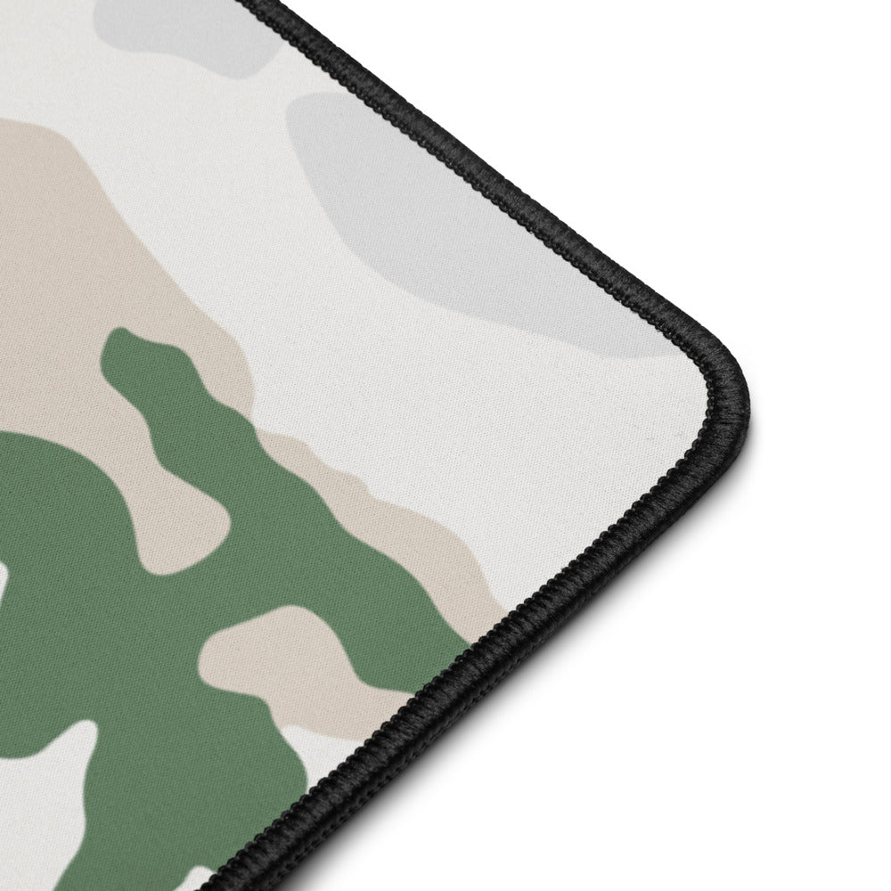 Tundra Alpine Camouflage Desk Mat Camouflage Patterned Mousepad Stitched Edges