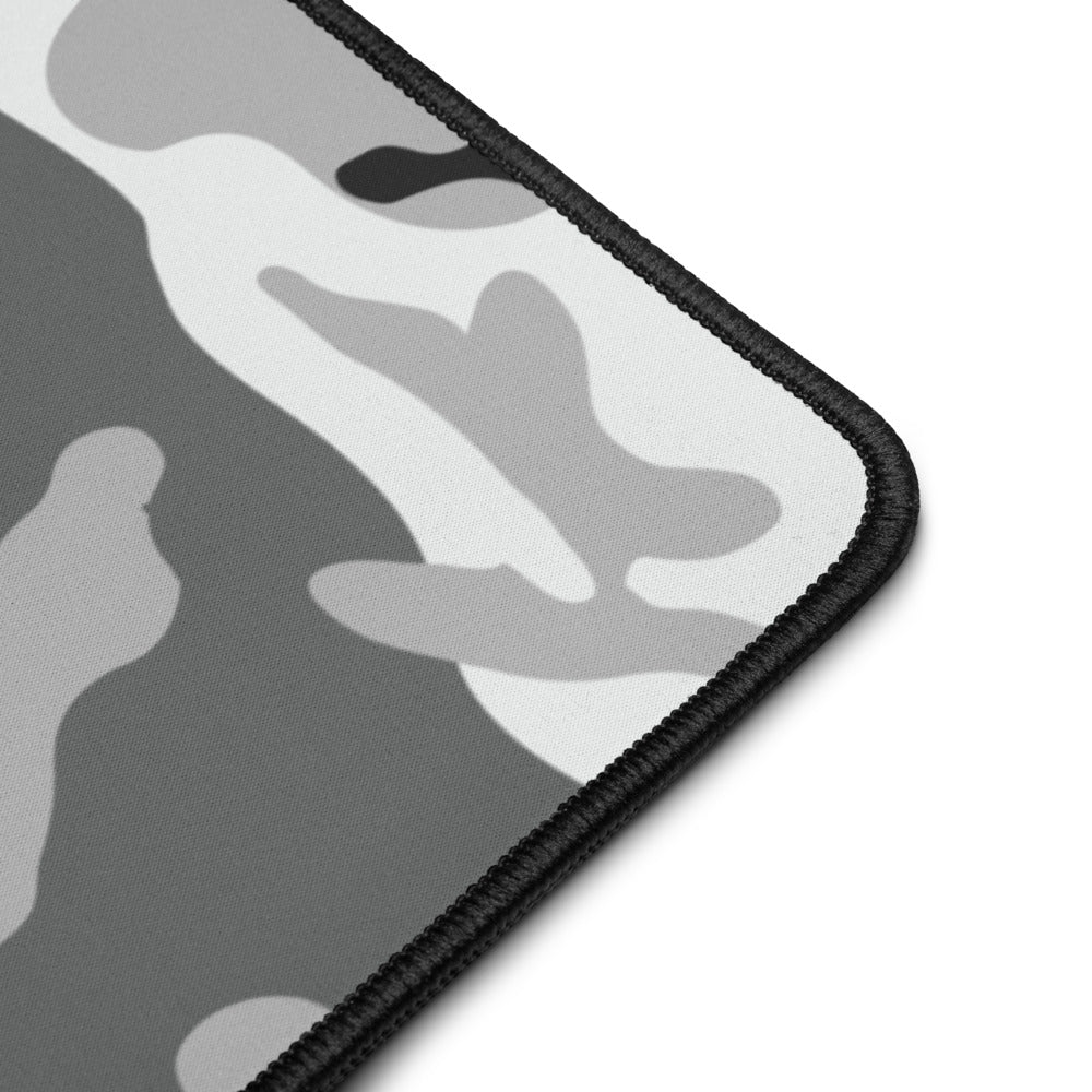 M81 Urban Camo Desk Mat Gray Camouflage Patterned Mousepad Black