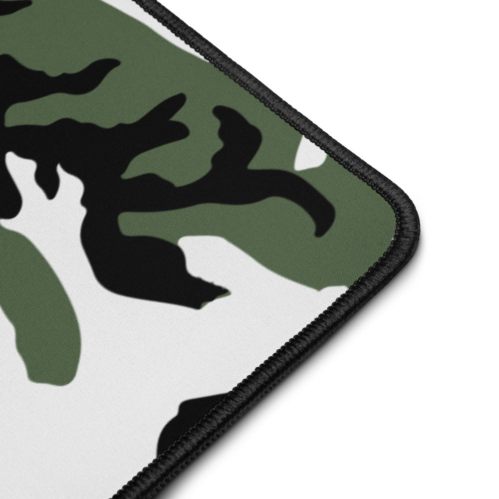 Three Color Snow Camo Desk Mat Camouflage Mouse Pad Black Stitched