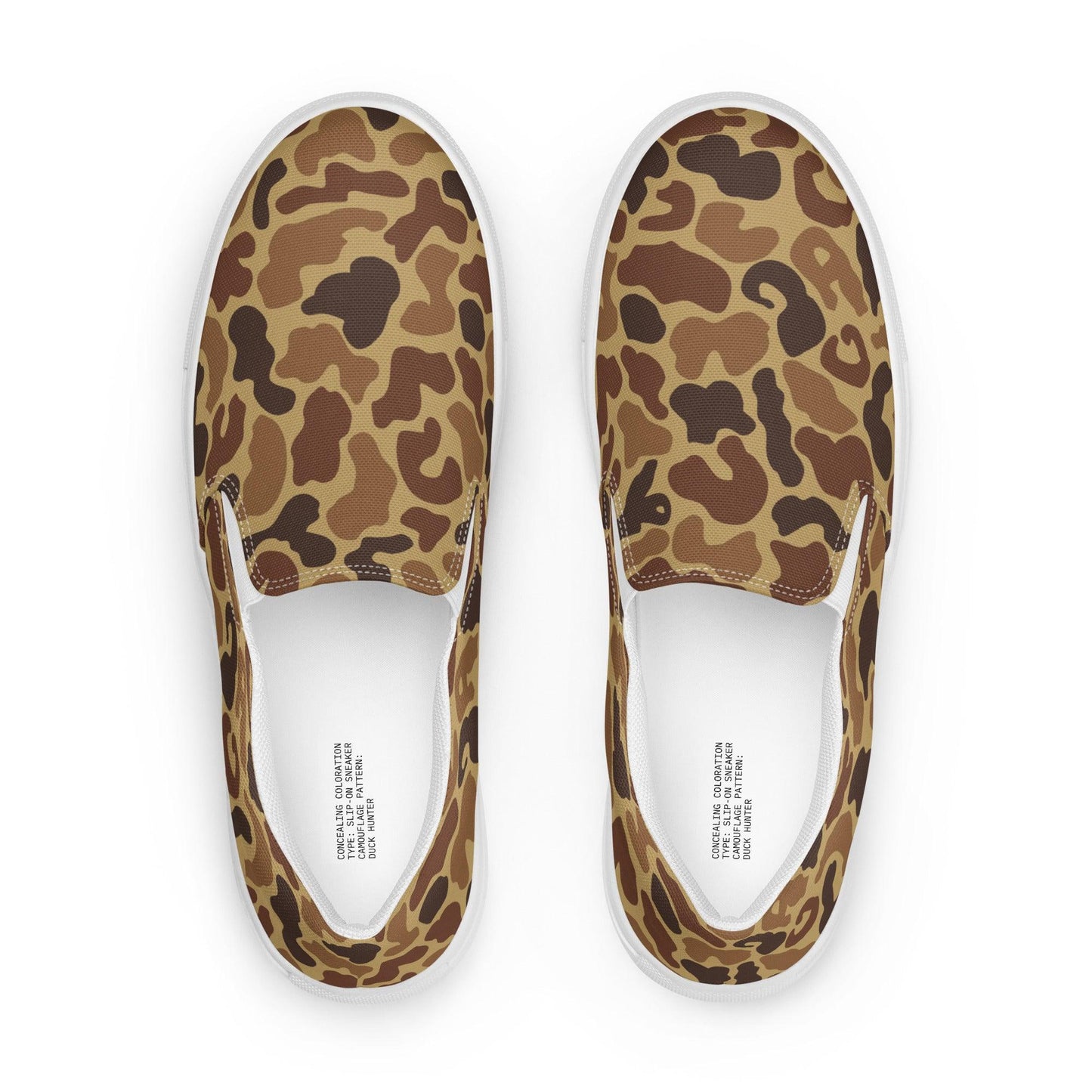 Duck Hunter Camo Men's Slip-On Sneaker - Concealing Coloration