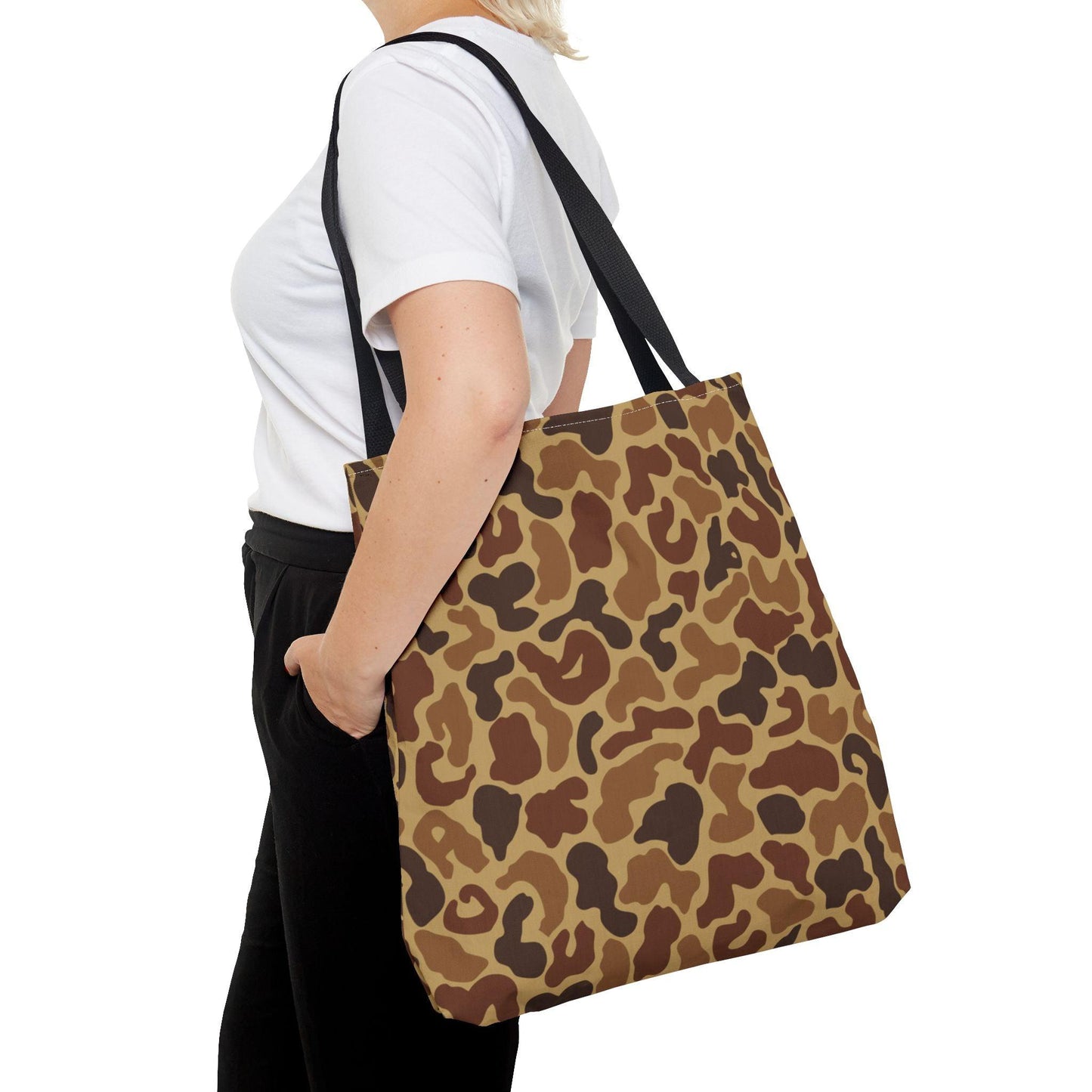 Duck Hunter Camo Vertical Tote Bag _ Concealing Coloration