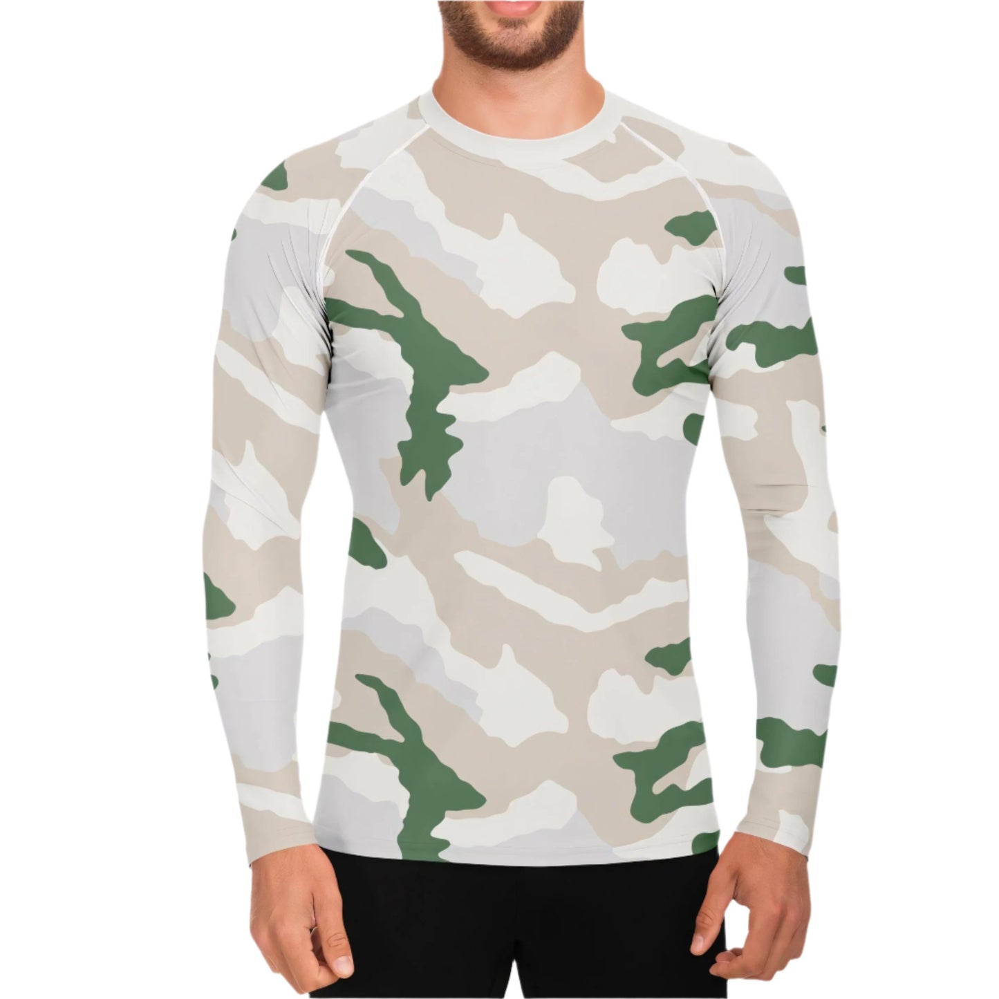 Tundra Alpine Camo Men's Long-sleeve Base Layer _ Concealing Coloration