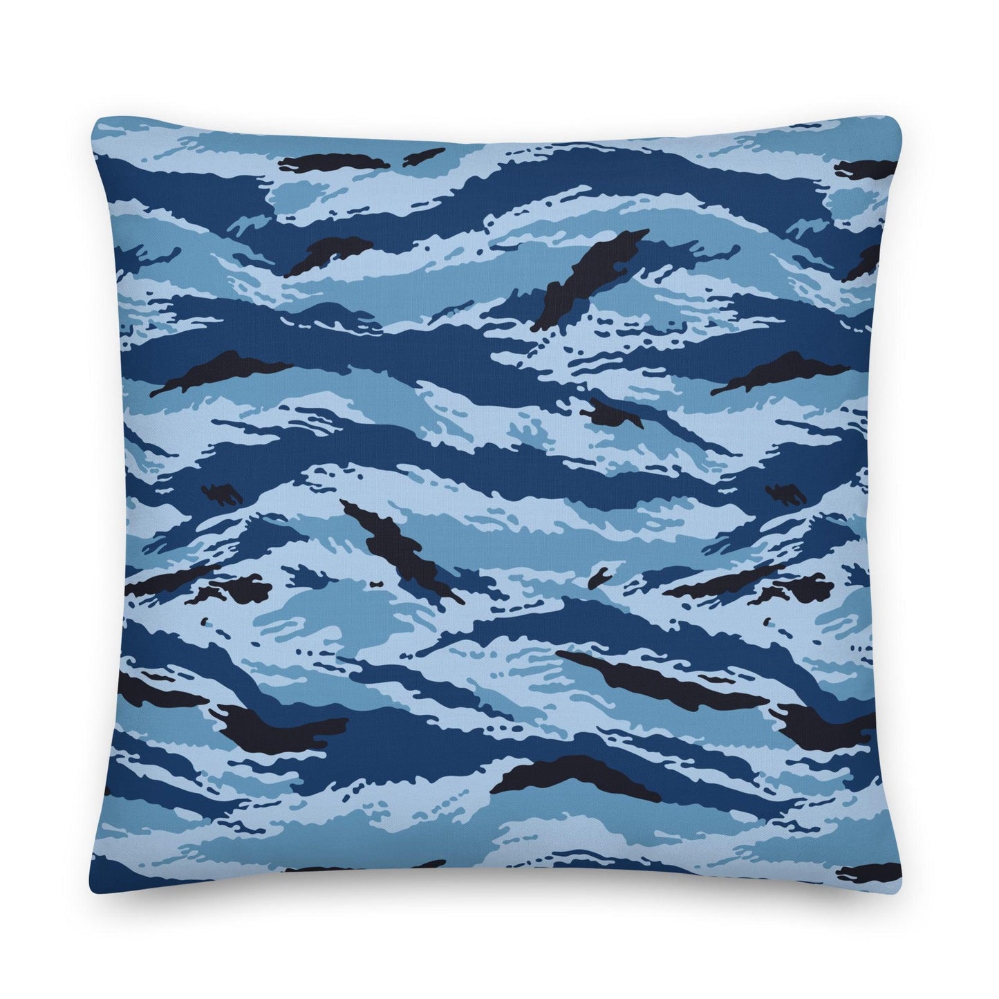 Kamysh Blue Camo 22” Throw Pillow - Concealing Coloration