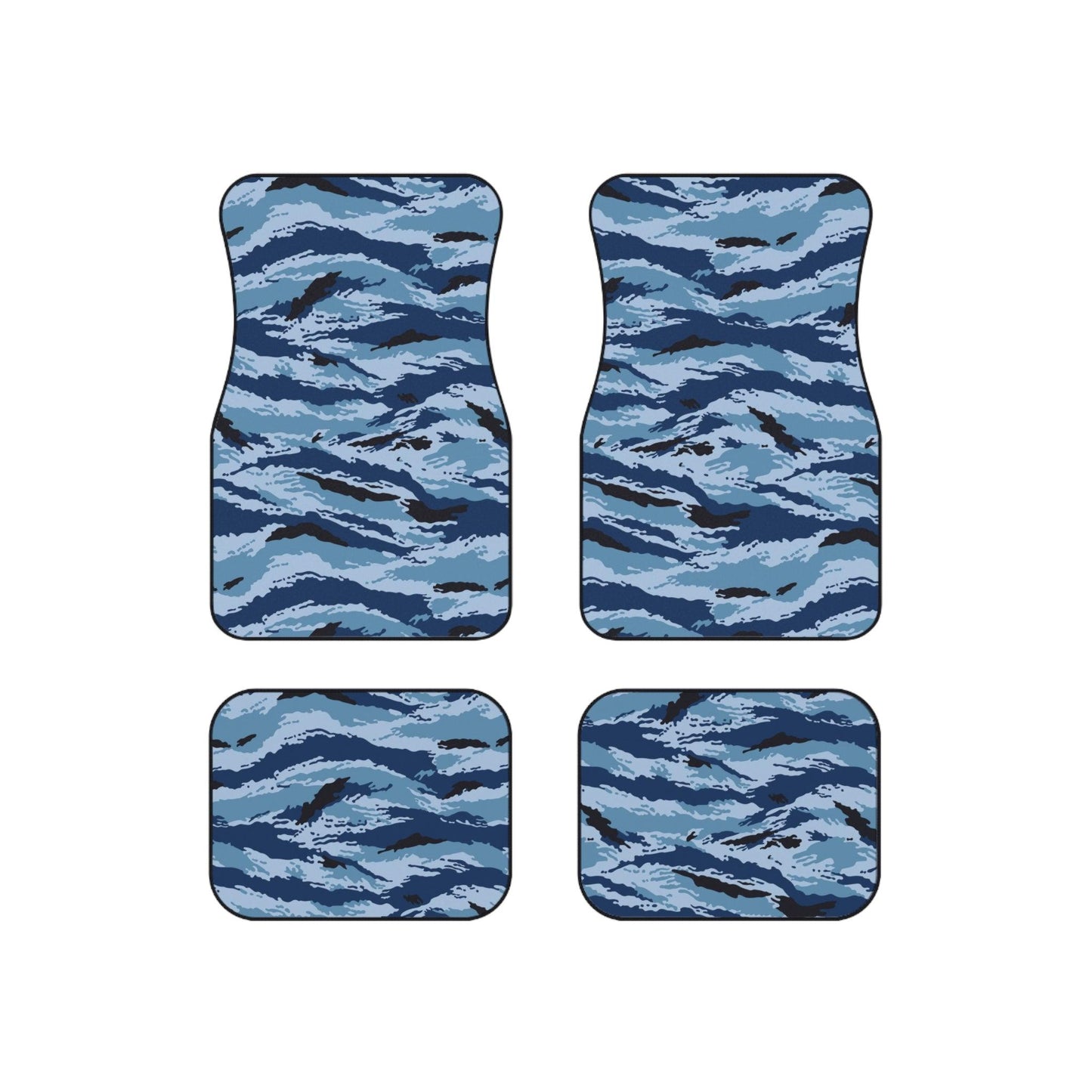 Kamysh Blue Camo All-Weather Car Mats (Set of 4) _ Concealing Coloration
