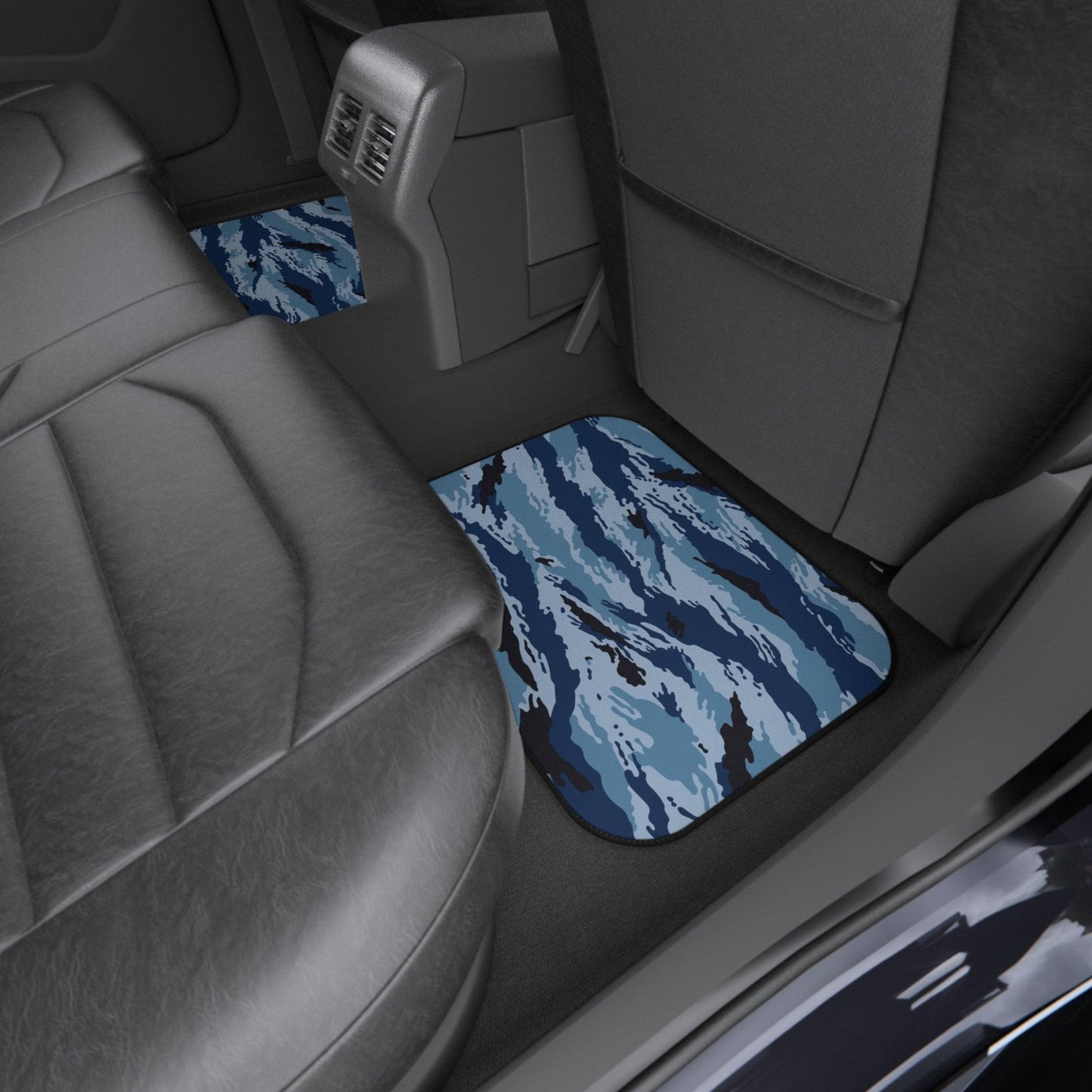 Kamysh Blue Camo All-Weather Car Mats (Set of 4) _ Concealing Coloration