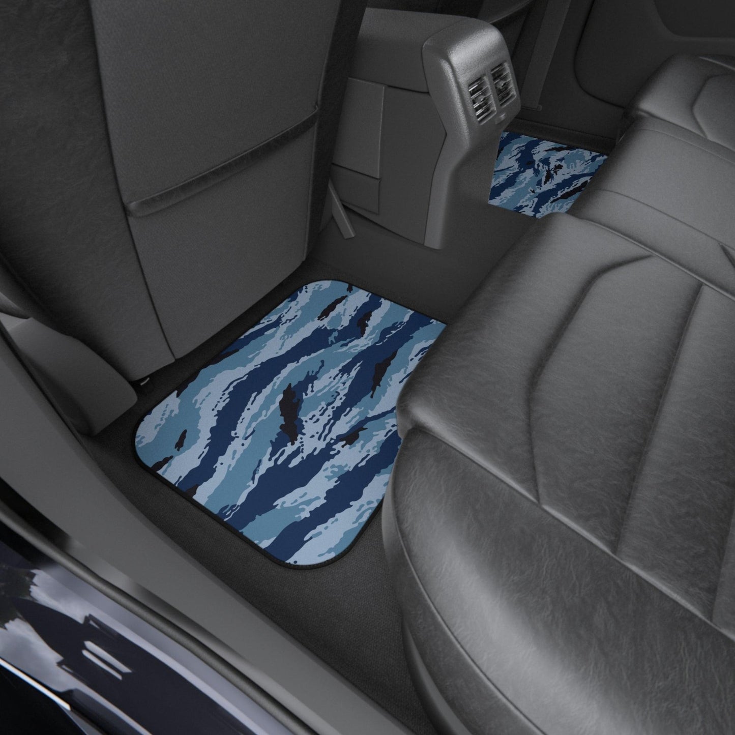 Kamysh Blue Camo All-Weather Car Mats (Set of 4) _ Concealing Coloration