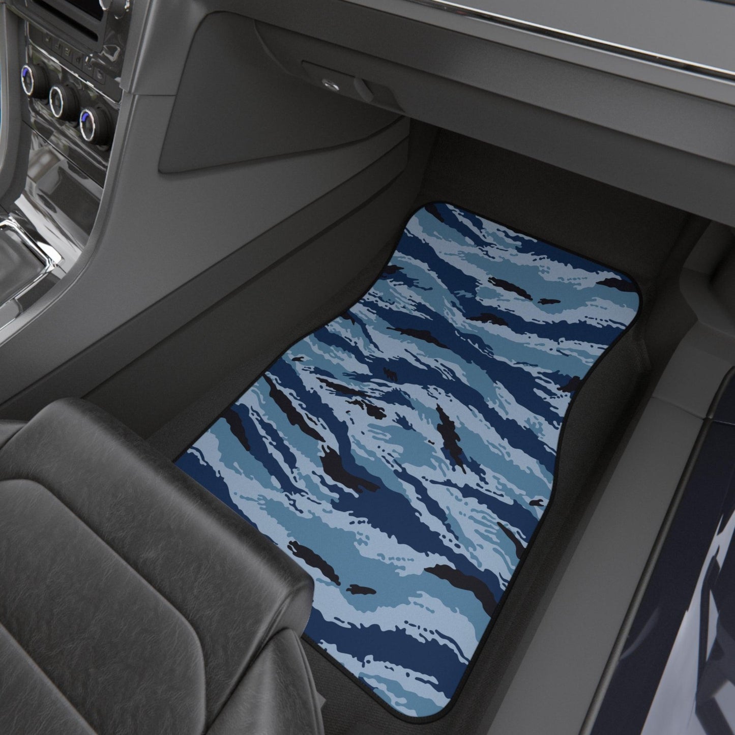 Kamysh Blue Camo All-Weather Car Mats (Set of 4) _ Concealing Coloration