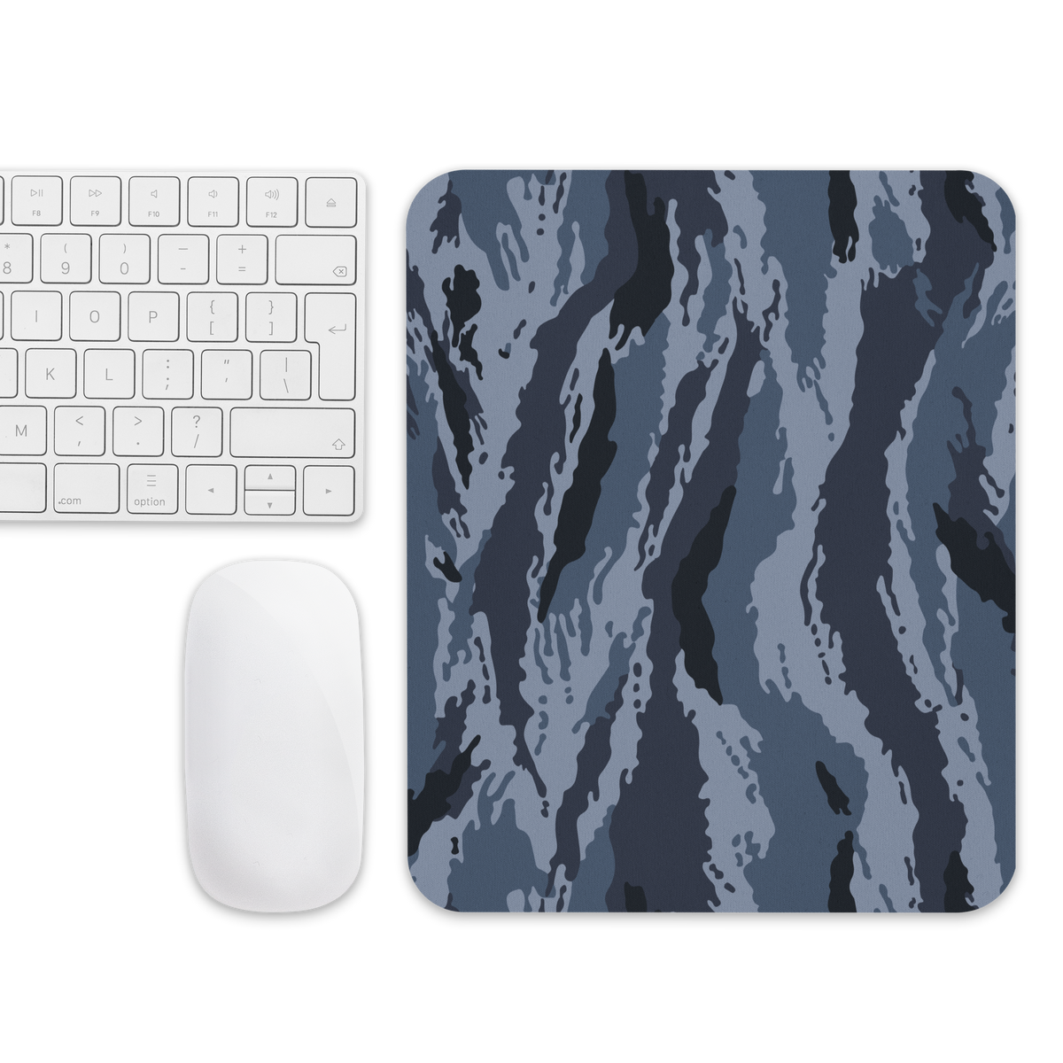 Kamysh Blue Camo Mouse Pad, front view.