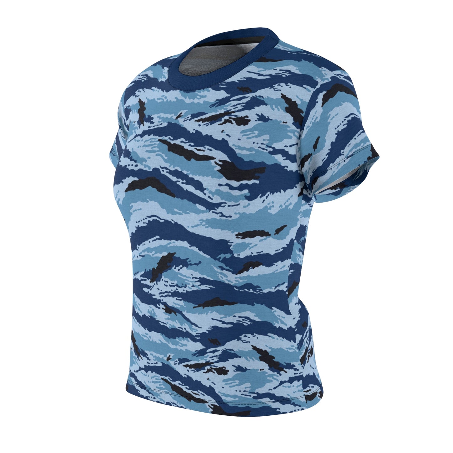 Kamysh Blue Camo Women’s T-Shirt _ Concealing Coloration