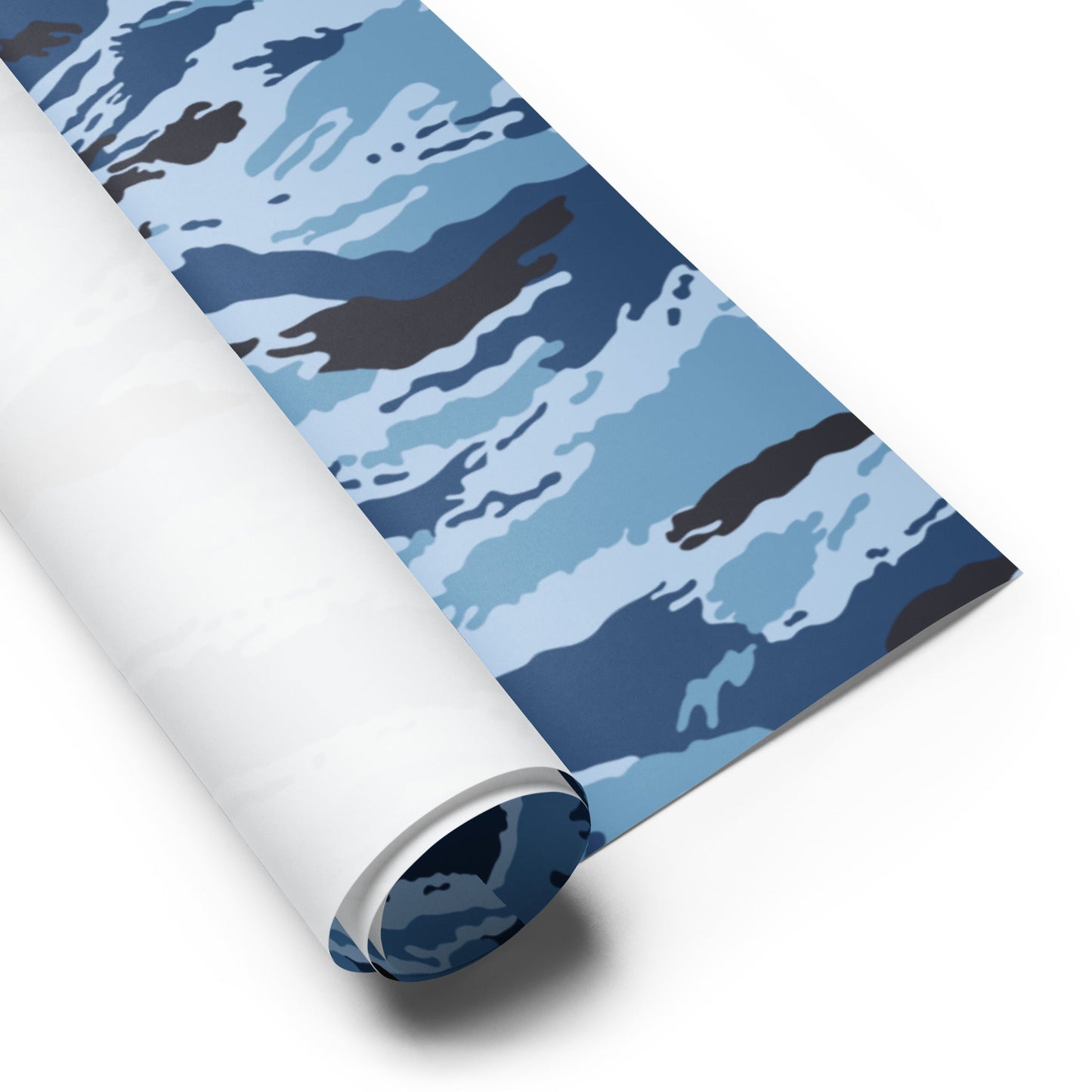 Kamysh Blue Camo Wrapping Paper _ Concealing Coloration