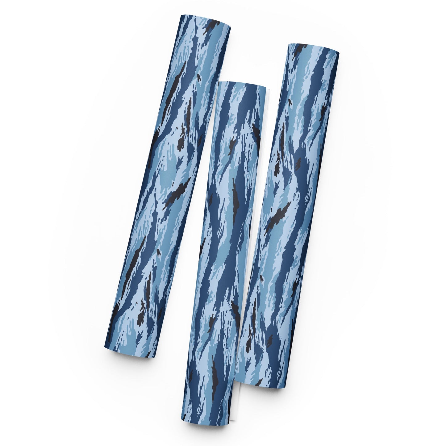Kamysh Blue Camo Wrapping Paper _ Concealing Coloration