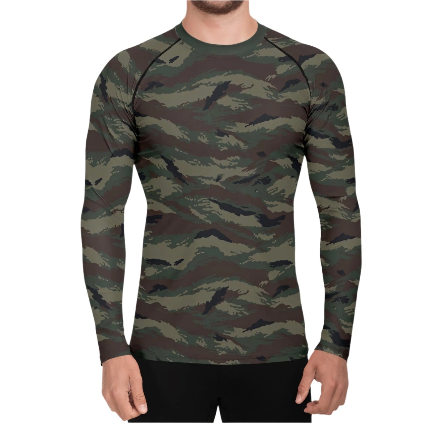 Kamysh Woodland Camo Men's Long-sleeve Base Layer - Concealing Coloration