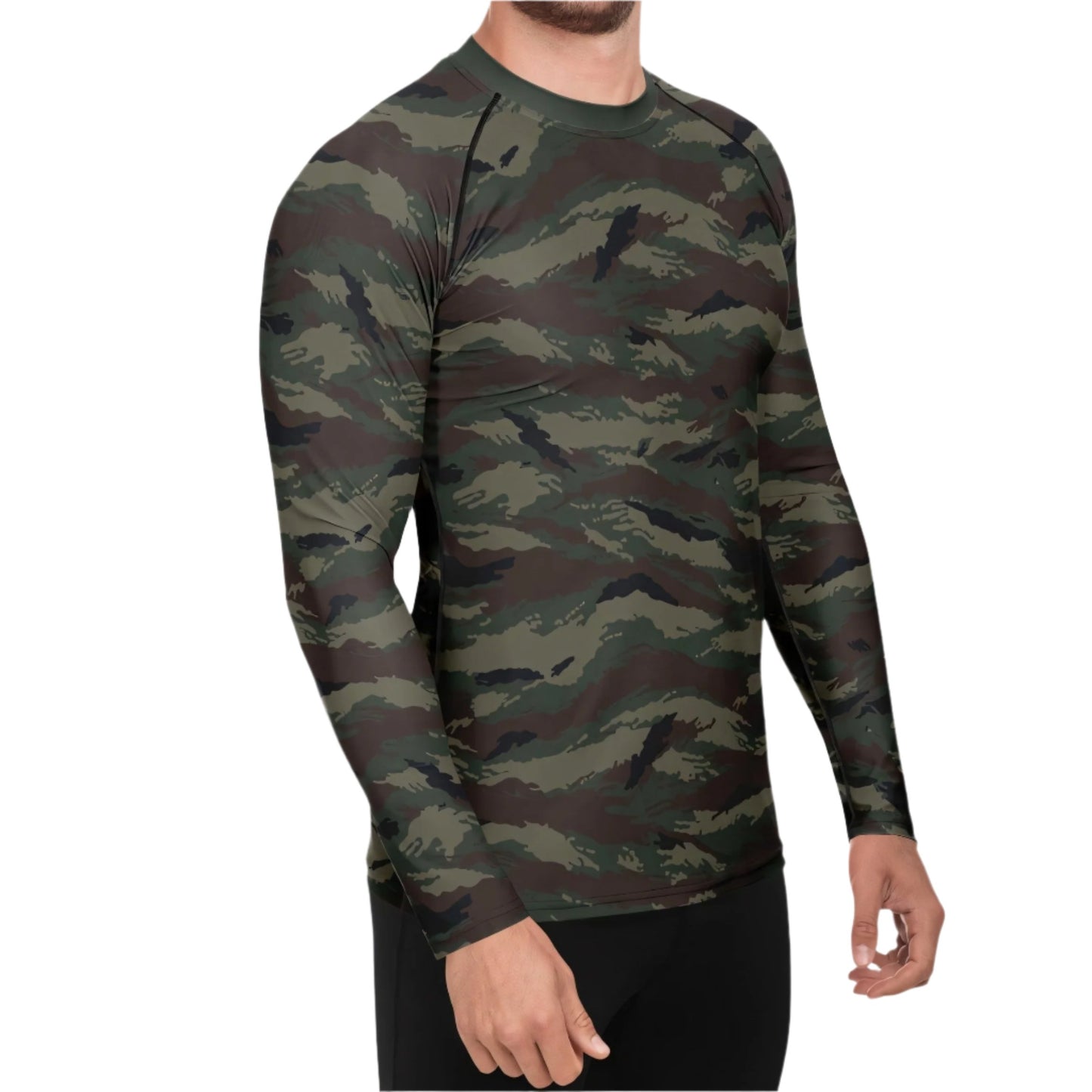 Kamysh Woodland Camo Men's Long-sleeve Base Layer - Concealing Coloration