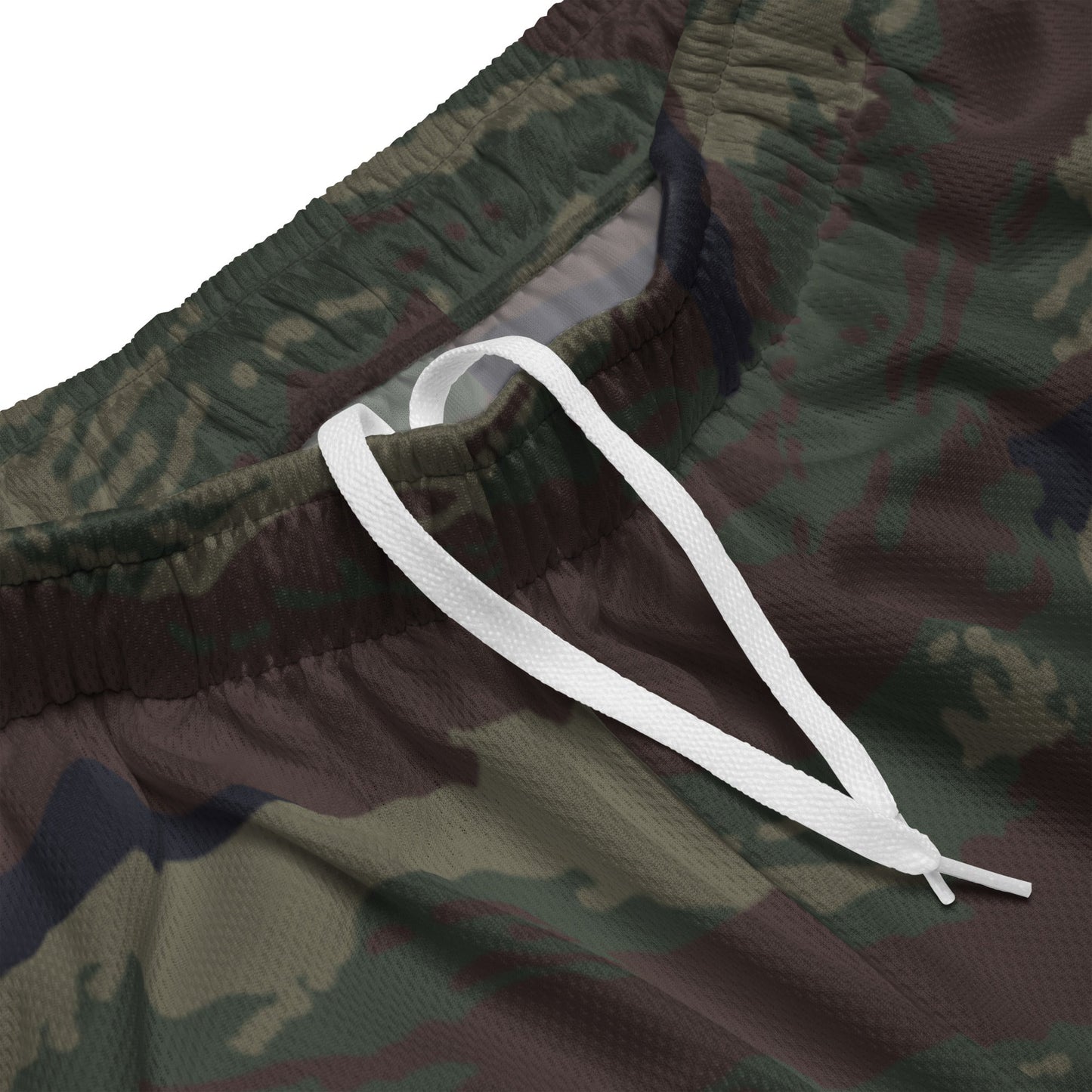 Kamysh Woodland Camo Basketball Shorts _ Concealing Coloration