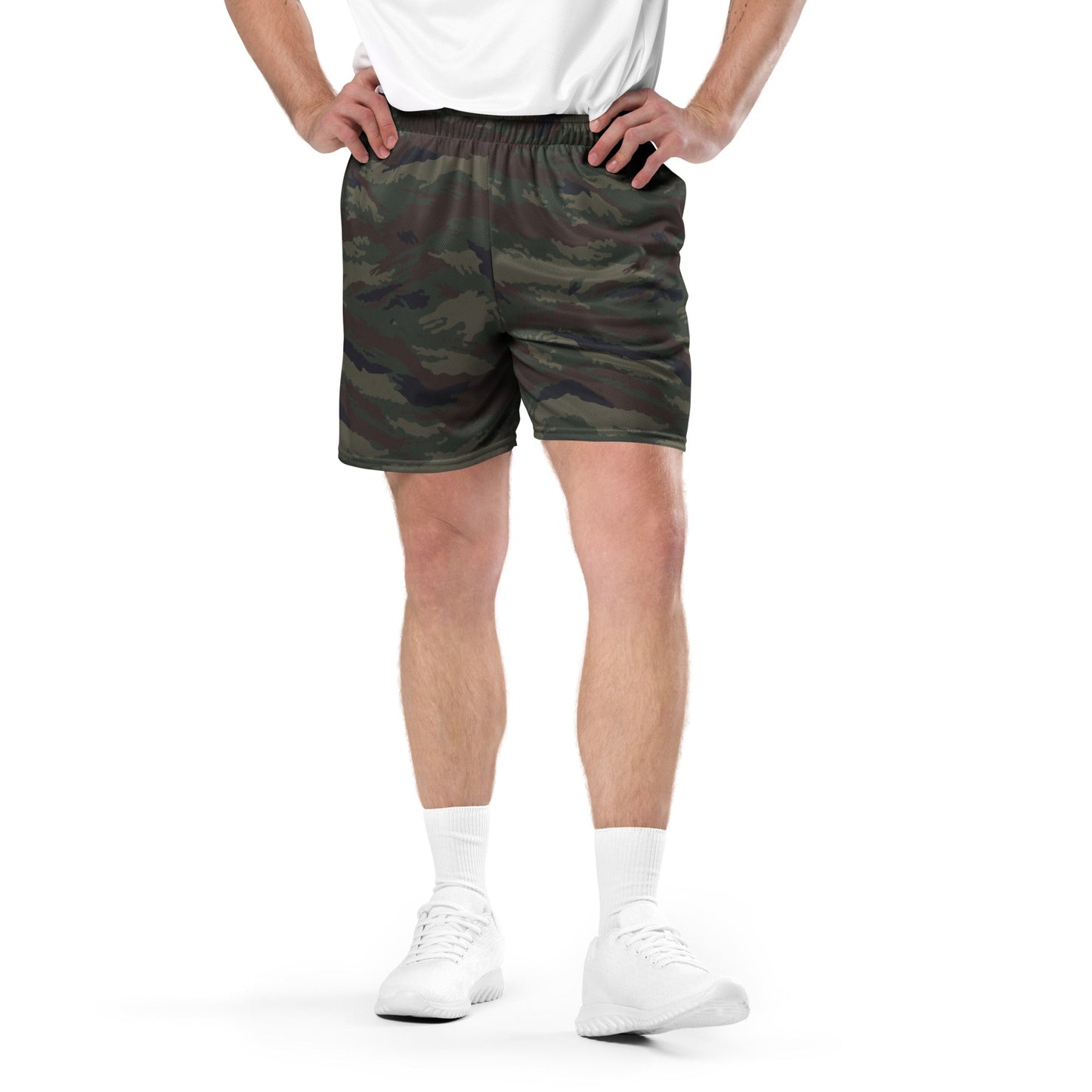 Kamysh Woodland Camo Basketball Shorts _ Concealing Coloration