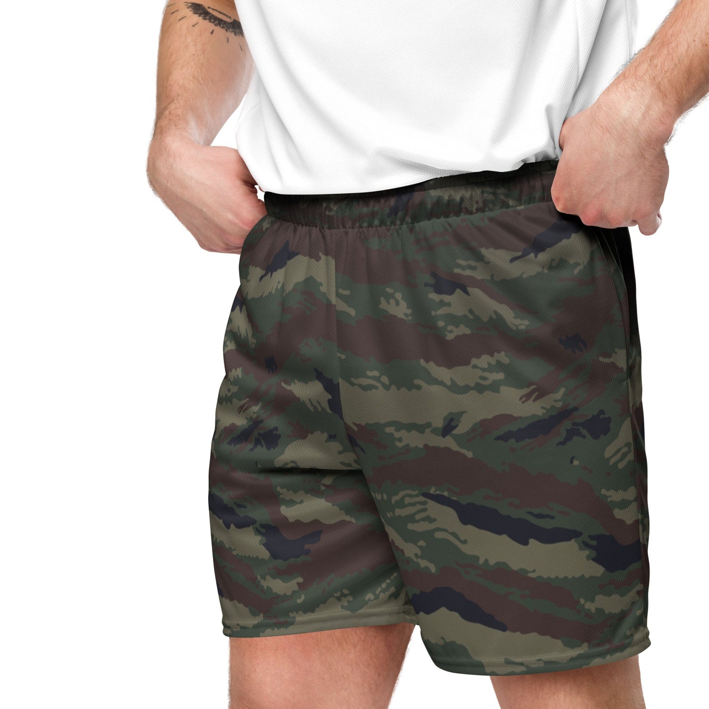 Kamysh Woodland Camo Basketball Shorts _ Concealing Coloration