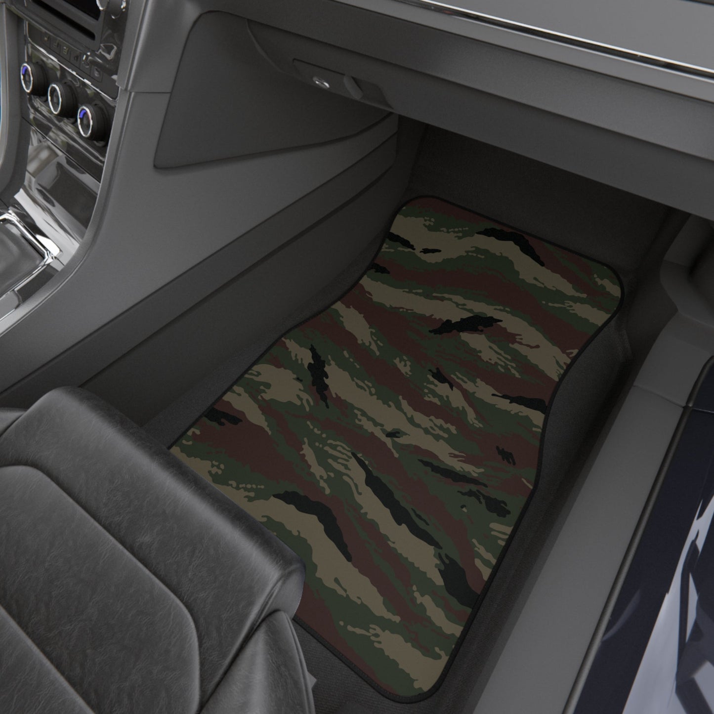 Kamysh Woodland Camo Front Seat Car Mats (Set of 2) _ Concealing Coloration