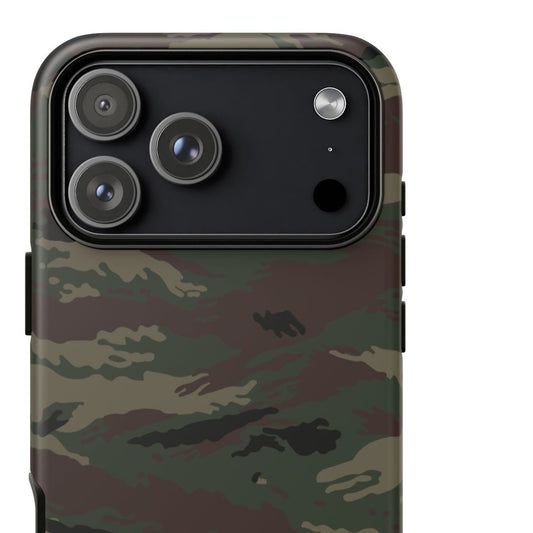 Kamysh Woodland Camo MagSafe iPhone 17 Pro Max Field Case close-up