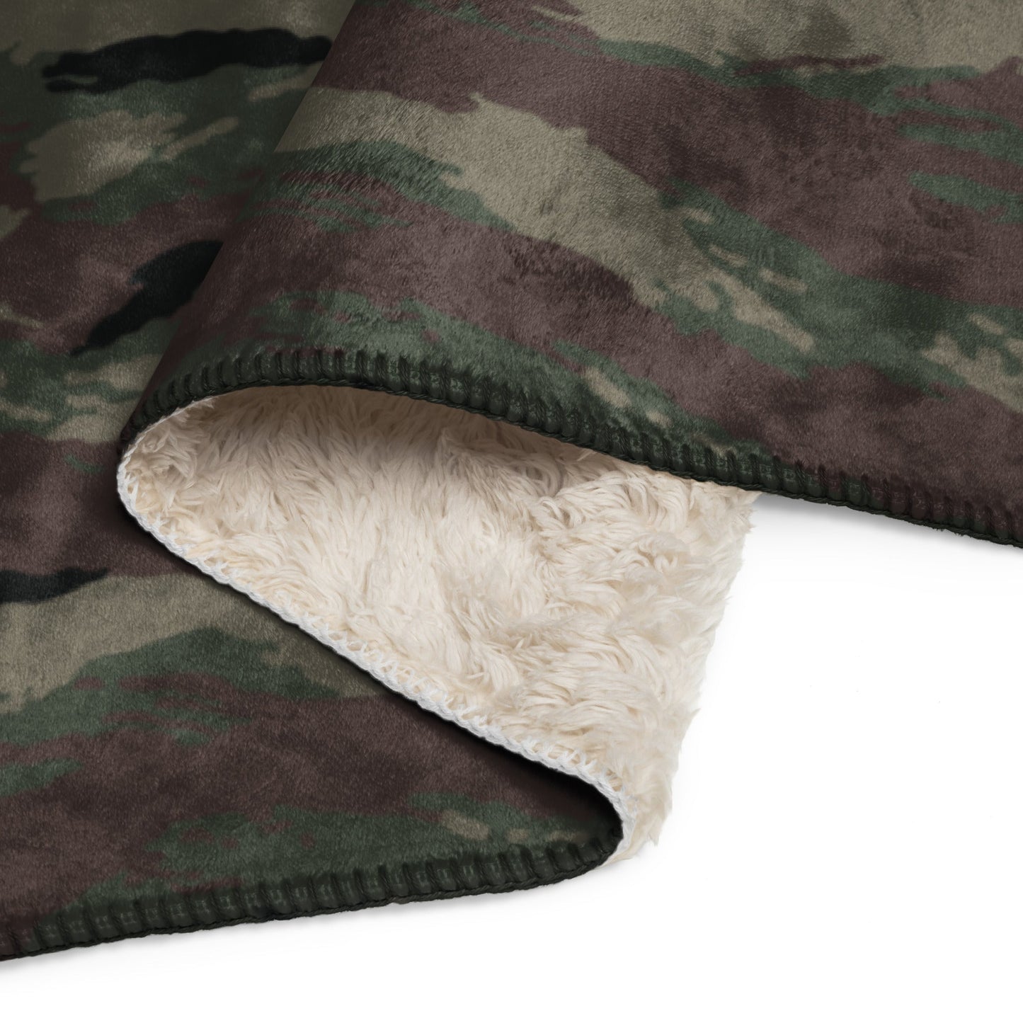 Kamysh Woodland Camo Sherpa blanket 60” × 80” _ Concealing Coloration