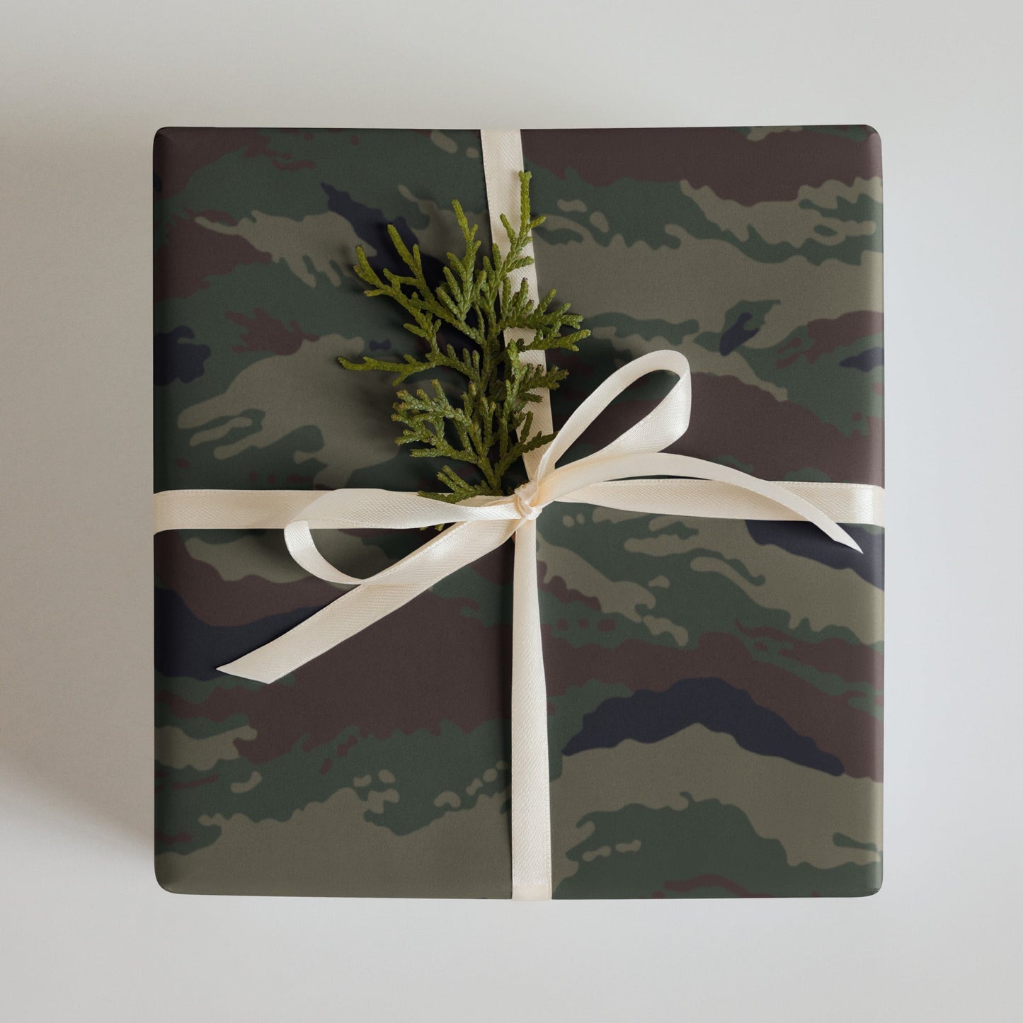Kamysh Woodland Camo Wrapping Paper Sheets _ Concealing Coloration